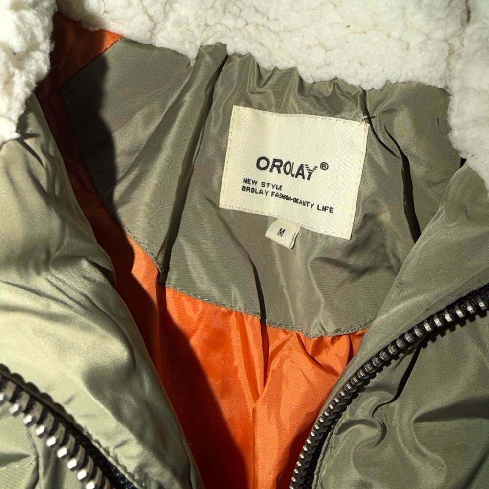 Viral Orolay Women's Thick Down Jacket coat $200 utility puffer casual spring - Picture 8 of 16